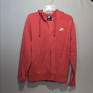 Nike Men's Red Full-Zip Hoodie